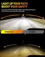 Termitor Latest H11/H9 LED Bulbs, 45,000LM 900% Super Brighter, 6500K Cool White, 1:1 Mini Halogen Size H11 Driving Lights with Cooling Fan, Plug and Play, Pack of 2 - Image 8