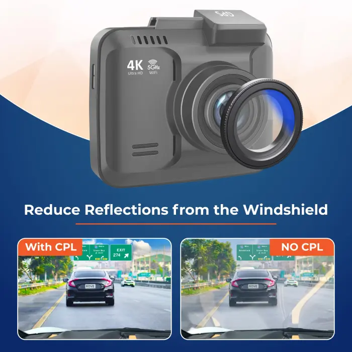 ROVE Ultimate CPL Filter, Anti-Glare Circular Polarizer Lens for ROVE R2-4K, R2-4K PRO, and R2-4K Dual Dash Cam Models - Image 5