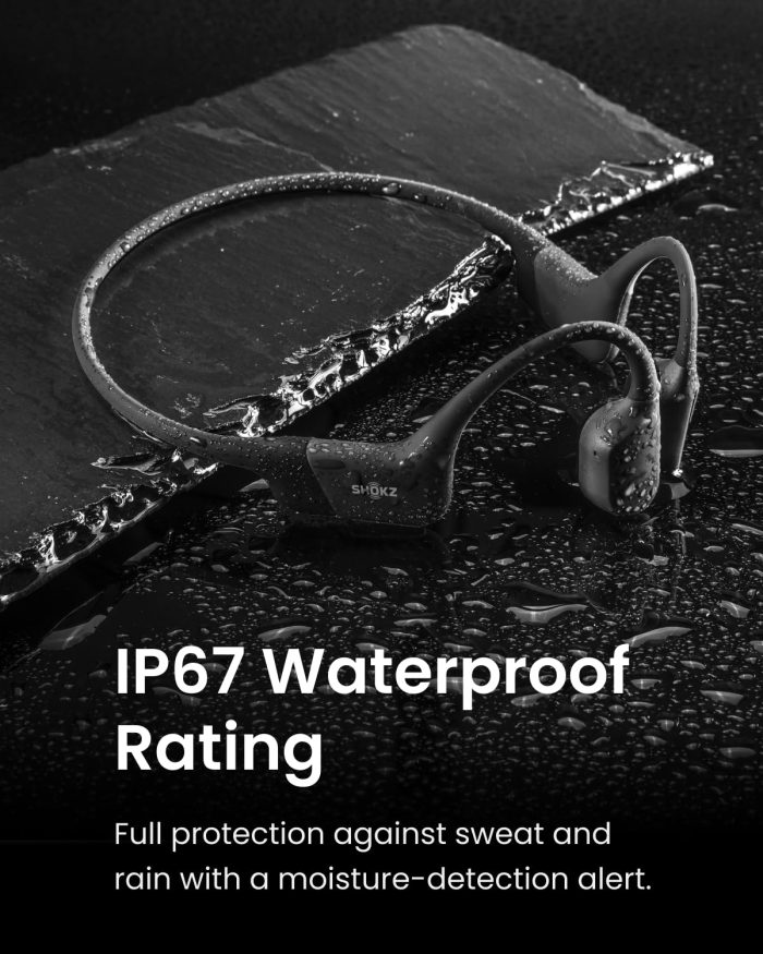 SHOKZ OpenRun Bone Conduction Headphones,Open-Ear Bluetooth Wireless Sport Headphones for Running & Workout,Sweat Resistant, Long 8H Playtime,Mic,Hair Band-Standard-Black - Image 7