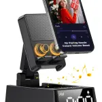 Bluetooth Speaker White Elephant Gifts:Induction Cell Phone Stand HD Sound Gift for Men Women Adults Birthday Christmas Secret Santa,Kitchen Gadget Mom Wife Dad Husband Teen Stocking Stuffers(Black)