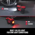 CRAFTSMAN 12V Portable Tire Inflator, Digital Air Compressor Pump with Gauge & LED Light, 150 PSI Auto Shut-Off, Compact Air Pump for Car, Motorcycle, Bike & Sports Balls - Image 5