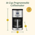Cuisinart 14-Cup Coffee Maker, Programmable PerfecTemp Glass Carafe Coffee Machine with 1-4 Cup Setting, Brew Strength Control and Brew Pause, Stainless Steel, DCC-3200NAS - Image 3