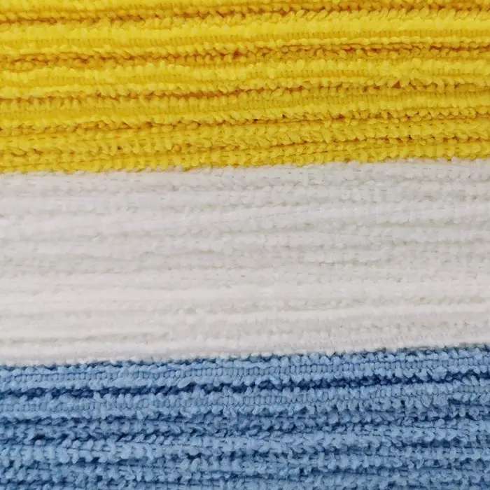 Amazon Basics Microfiber Cleaning Cloths, Ultra Absorbent, Lint Free, Streak Free, Non-Abrasive, Reusable and Washable, 16" x 12", Blue/White/Yellow, Pack of 24 - Image 4