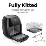 CHEFMAN Multifunctional Digital Air Fryer+ Rotisserie, Dehydrator, Convection Oven, 17 Touch Screen Presets Fry, Roast, Dehydrate, Bake, XL 10L Family Size, Auto Shutoff, Large Easy-View Window, Black - Image 3
