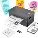 Bluetooth Thermal Label Printer: Wireless 4x6 Label Maker for Small Business - Compatible with iPhone, Android, Windows & Mac