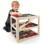 Display Case for Hot Wheels Garage & Matchbox Cars, 1/64 Scale Diecast Toy Car Garage, Storage Case for Hot Wheels, Parking Garage Diorama Toy Car Parking Car Ramp