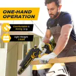 Mini Chainsaw, 6-Inch Electric Chainsaw Cordless, Upgraded 900W Brushless Portable Handheld Small Chain Saw with Auto Chain Regulator & Auto Oiler for Wood Cutting/TreeTrimming/Courtyard Garden - Image 7