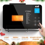 KBS Pro 710W Bread Maker, 2LB 17-in-1 Automatic Bread Machine with Healthy Ceramic Pan, Nut Dispenser, Tempered Glass Touch Panel, Stainless Steel Housing,3 Crust Colors, 15H Timer&Keep-Warm, Recipe - Image 9