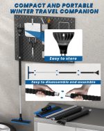 helloleiboo 2025 Extra Long 55.7" Ice Scrapers for Car Windshield Multi-Functional Detachable Car Ice Scraper with Foam Grip and 270° Pivoting Brush Head Snow Brush for SUV Truck Auto (Blue) - Image 5