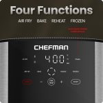 Chefman Air Fryer 8 Qt | TurboFry® 4-in-1 with 450°F Hi-Fry Option for Crispier Results | Air Fry, Bake, Dehydrate, Frozen | XL Nonstick Dishwasher-Safe Basket | Stainless Steel - Image 5