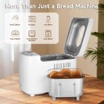 Davivy Bread Maker Machine 3LB with 2 Dough Kneading Paddles,15-in-1 Automatic Large Capacity Bread Machine Nonstick Bowl For Bread, Jam& Yogurt, 3 Loaf Sizes and 3 crust settings（silver，1.5kg） - Image 5