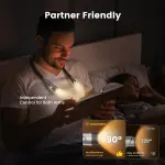 Glocusent Book Light, 3-Color & 6-Brightness Reading Light, Bendable Neck Light, 80-hr Lasting Rechargeable Book Light, Perfect Reading Lights for Books in Bed, Knitting, Repairing, Book Lovers Gifts - Image 2