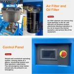 10HP Air Compressor 230V 60Hz 1-Phase Variable Speed Frequency Rotary Screw Air Compressor 39cfm Max Pressure 120 psi Commercial Air Compressed System - Image 5