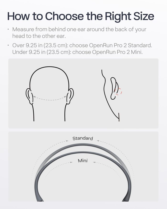 SHOKZ New OpenRun Pro 2- Bone Conduction Headphones, Open-Ear Bluetooth Wireless Sport Earphones for Running, Workouts - Sweat Resistant, Secure Comfortable Fit -Deep Bass, Smart Mic, Reflective Strip - Image 7