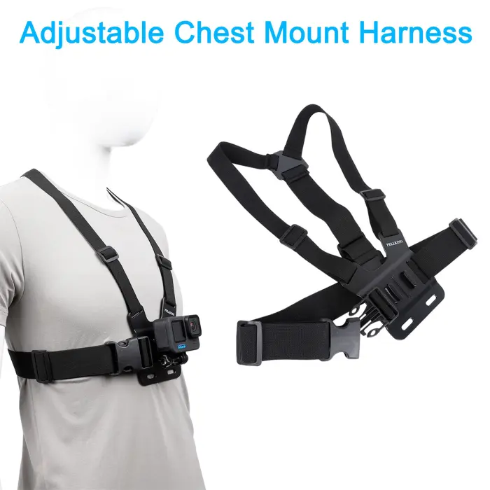Accessories Set for GoPro Hero 13/12/11/10/9/8/7/6/5/4,New Quick Release Head Strap Mount + Chest Mount Harness + Backpack Clip Holder + 360°Rotating Wrist Strap - Image 6