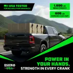 Rhino USA Ratchet Straps Tie Downs (4-Pack) - 1 Inch x 15 Feet (1,823lb Break Strength) - Ultimate Tie Down Straps with Safety S Hooks - for Trucks, Cargo, Moving, Appliances - Black - Image 2