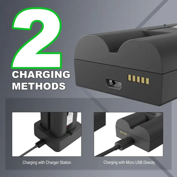 Lesaps 2-Pack Replacement Battery for Ring Doorbell - 7200mAh Rechargeable Camera Batteries with Charger Station for Ring Video Doorbell 2/3/3 Plus/4, Spotlight Cam, Stick Up Cam - Image 6