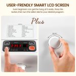KOKUKAKU 22-In-1 Compact Automatic Bread Maker Machine, 1LB/1.5LB Programmable 2 Loaf Sizes, 3 Crust Colors, Small Digital Home Bakery with Dough, Cake, Jam, Yogurt, Non-stick Pan, White - Image 6