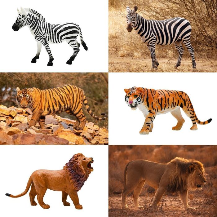 BOLZRA Safari Animals Figures Toys, Realistic Wild Zoo Animal Figurines, Plastic African Jungle Animals Playset for Kids Toddlers, 21Pcs Birthday Gifts Christmas Stocking Stuffers - Image 2