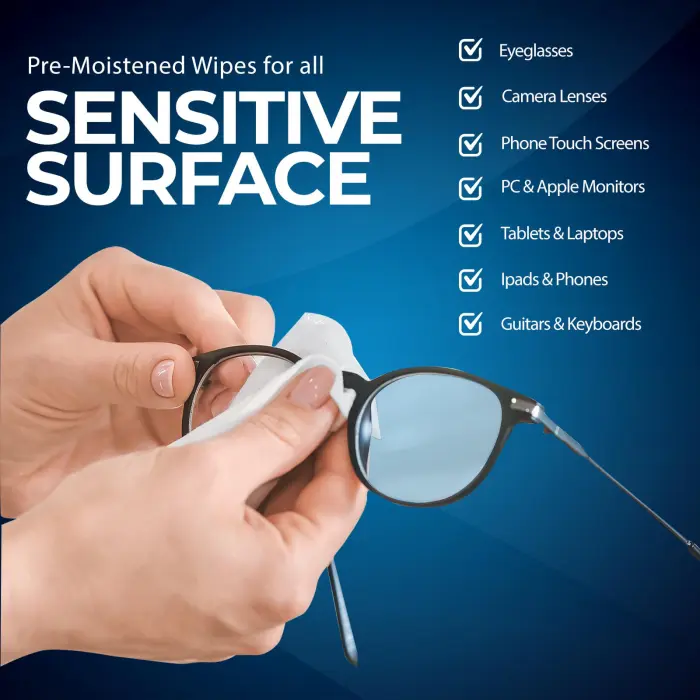 MED PRIDE Anti-Fog Lens and Screen Cleaning Wipes for Eyeglasses, Touch Screens, Premoistened, Anti-Static, Quick-Dry (200 200 Count (Pack of 1)) - Image 5