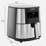 Chefman Air Fryer 8 Qt | TurboFry® 4-in-1 with 450°F Hi-Fry Option for Crispier Results | Air Fry, Bake, Dehydrate, Frozen | XL Nonstick Dishwasher-Safe Basket | Stainless Steel - Image 8