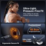 Bayhanc Bone Conduction Headphones, Open Ear, IPX6, Sweat Resistant, Bluetooth V5.4,10Hrs Playtime, Comfortable Fit Sports Wireless Earbuds with Built-in Mic for Running, Gym, Cycling, Outdoor, Black - Image 4