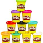 Play Doh Modeling Compound 10-Pack Case of Assorted Colors, Non-Toxic 2 oz. Cans, Christmas Stocking Stuffer Gifts, Prizes, & Party Favors, Preschool Toys for Kids, Ages 2+ (Amazon Exclusive)