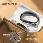 Glocusent Book Light, 3-Color & 6-Brightness Reading Light, Bendable Neck Light, 80-hr Lasting Rechargeable Book Light, Perfect Reading Lights for Books in Bed, Knitting, Repairing, Book Lovers Gifts - Image 3