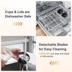 KOIOS Smoothie Blender, 900W Personal Blender for Shakes and Smoothies for Kitchen with 2 No-BPA 22oz Portable Cups, Single Serve Smoothies Maker Mixer for Juices, Nutritious Recipe (Grey Blue) - Image 2