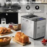Razorri Bread Maker Machine, 2LB 18-in-1 Programmable Stainless Steel Homemade Bread Machine with Gluten-Free, Auto Nut Dispenser, 15H Delayed-start, 1H Keep Warm, 3 Crust Colors and 3 Loaf Sizes - Image 3