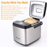 Briskind 19-in-1 Compact Bread Maker Machine, 1.5 lb / 1 lb Loaf Small Breadmaker with Carrying Handle, Including Gluten Free, Dough, Jam, Yogurt Menus, Bake Evenly, Automatic Keep Warm, 3 Crust Color - Image 6