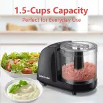 Liebe&Lecker Mini Food Processor,1.5 Cup Mini Chopper for Cutting Vegetable, Garlic,Onion and Meat - Image 8