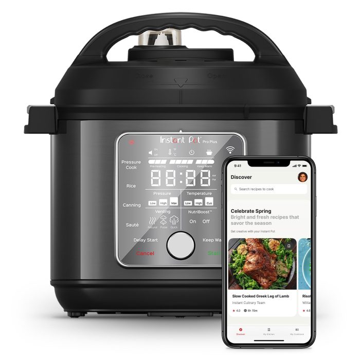 71P6O0B4mJL Instant Pot Pro Plus Wi-Fi Smart 10-in-1, Pressure Cooker, Slow Cooker, Rice Cooker, Steamer, Sauté Pan, Yogurt Maker, Warmer, Canning Pot, Sous Vide, Includes App with Over 800 Recipes, 6 Quart - Image 1