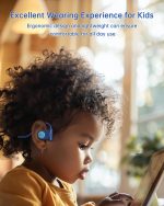 Mehomeli Kid Headphones for School, Air Conduction Open Ear Headphones, 3.5mm Jack Wired Cord, Ultra-Comfort, Ergonomic and Lightweight Design Perfect for School and Outdoor Activities-Blue - Image 5