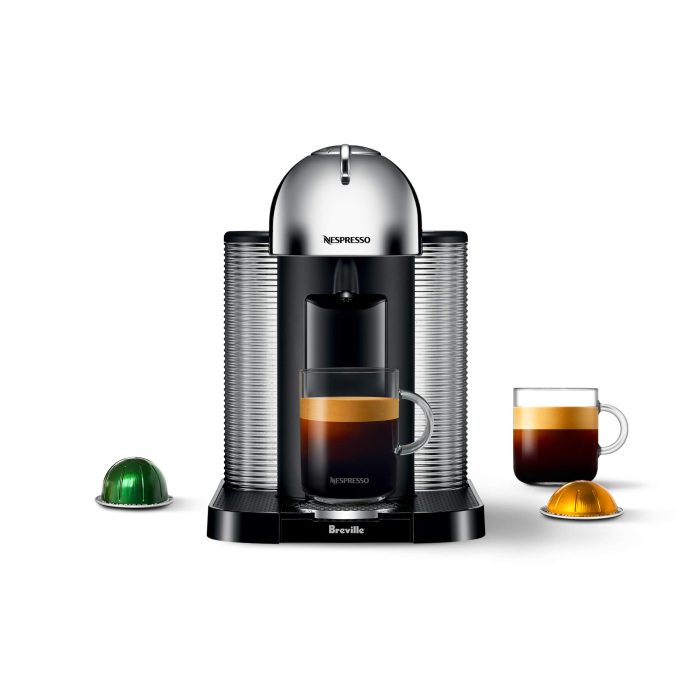 Nespresso Vertuo Coffee and Espresso Maker by Breville, Chrome - Image 1