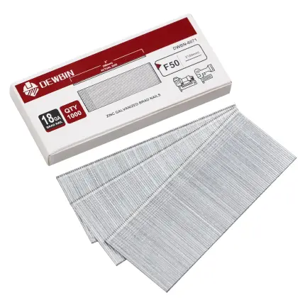 DEWBIN 18 Gauge Brad Nails, 1000 Counts 2-inch 18 GA Brad Nails, Galvanized Nails for Nail Gun, Finishing Nail Gun Nails for Pneumatic, Electric Brad Nailer Gun