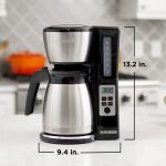 BLACK+DECKER 12 Cup Thermal Programmable Coffee Maker with Brew Strength and VORTEX Technology, Black/Steel, CM2046S - Image 3