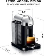 Nespresso Vertuo Coffee and Espresso Maker by Breville, Chrome - Image 6
