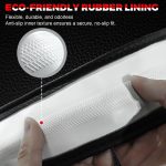 Ouzorp Car Steering Wheel Cover, Microfiber Leather Steering Wheel Covers with Anti-Slip Lining, Universal 14.5-15 inchs Black - Image 3