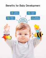 Infinno Baby Wrist Rattle Socks and Foot Finder Set, Perfect Baby Toys for 0-12 Months Newborn Boys and Girls As Shower Gifts, Garden Bug Series - Image 5