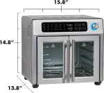 Emeril Lagasse Extra Large French Door Air Fryer Toaster Oven Combo, 24 Cooking Functions and Digital Controls, 7 Accessories Included, Stainless Steel Finish, 26QT Capacity - Image 8