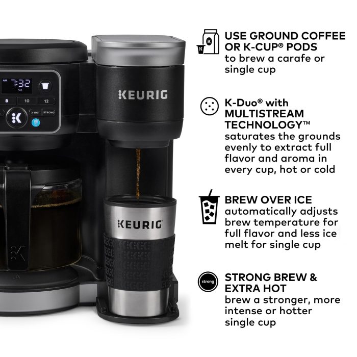 Keurig K-Duo Hot & Iced Single Serve & Carafe Coffee Maker – MultiStream Technology, 72oz Reservoir, Ideal for Holiday Hosting & Gift Giving (Gen 2) - Image 20