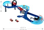 Mattel Disney and Pixar Cars Playset with 2 Toy Cars, Lightning McQueen & Francesco Bernoulli, GRC Jumping Raceway Track Set with Kid-Powered Booster - Image 3