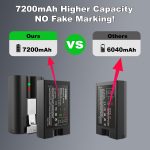 Lesaps 2-Pack Replacement Battery for Ring Doorbell - 7200mAh Rechargeable Camera Batteries with Charger Station for Ring Video Doorbell 2/3/3 Plus/4, Spotlight Cam, Stick Up Cam - Image 8