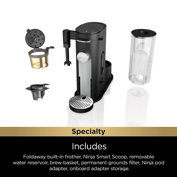 Ninja | Coffee Maker | Single Serve |Brew with Coffee Pods & Grounds| Compatible with K-Cup Coffee Pods | 4 Brew Styles, up to 24oz Cup Sizes & 56oz Removable Reservoir | Black | PB051 - Image 4