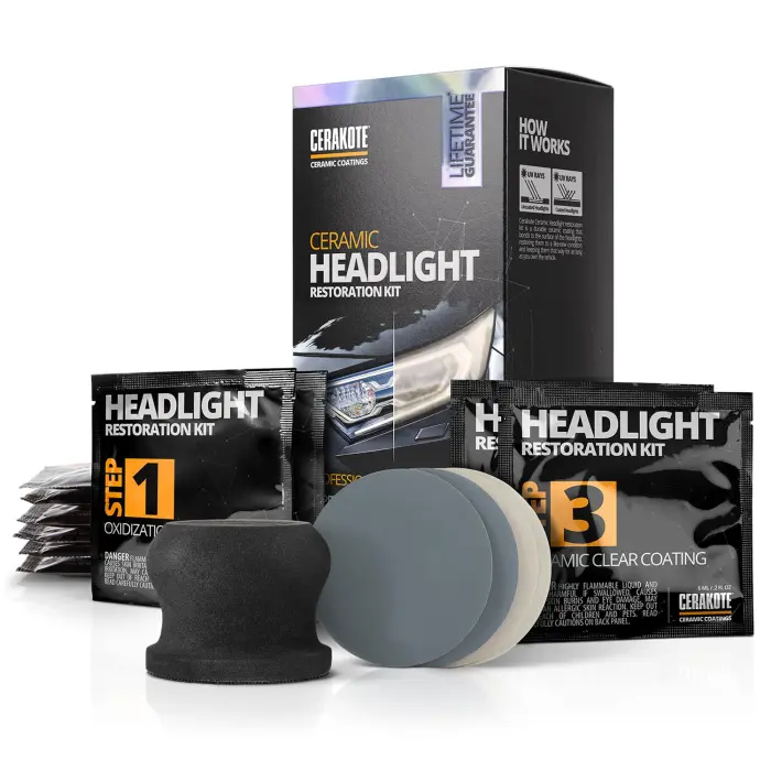CERAKOTE® Ceramic Headlight Restoration Kit – Guaranteed To Last As Long As You Own Your Vehicle – Brings Headlights Back to Like New Condition - No Power Tools Required - 10 Wipe Kit - Image 9