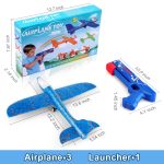 Fuwidvia 3 Pack Airplane Launcher Toys, 13.2'' LED Foam Glider Plane Toy for Boys, 2 Flight Modes Outdoor Flying Toys Birthday Gifts for Boys Girls 4 5 6 7 8 9 10 11 12 Year Old (Blue&Green&Orange) - Image 2
