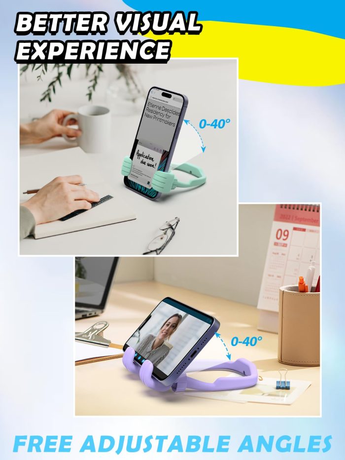 Stocking Stuffers for Teens Girls Boys Adults Cell Phone Stand: UPGRADE Adjustable Thumbs Up Lazy Phone Holder for Desk Cool Gadgets Fun Birthday Gift Ideas for Kids Teenager Women Gifts for Christmas - Image 6