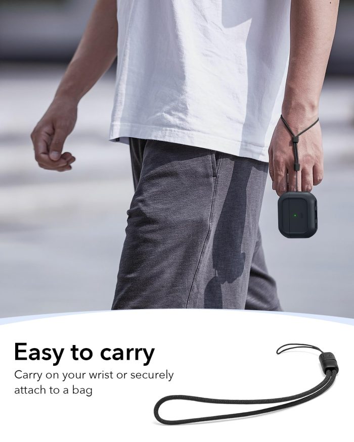 ESR for AirPods Pro 3 Case, Compatible with AirPods Pro 3rd Generation Case (2025), Compatible with MagSafe, Full Drop Protection Cover with Lanyard, Black - Image 3