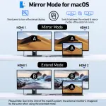 Selore USB C Docking Station Dual HDMI Monitor, USB C to Dual HDMI Adapter with 4K@60Hz HDMI, 100W PD, SD/TF, USB A&C 3.0 Ports, Laptop Docking Station for Dell XPS/HP/Lenovo/Surface/Yoga etc - Image 4